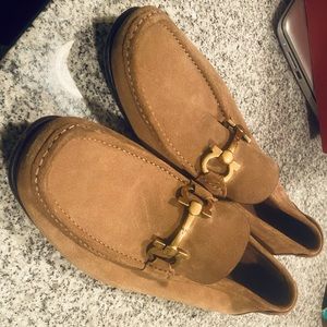 Men’s Salvatore Ferragamo Gancini Suede Loafers